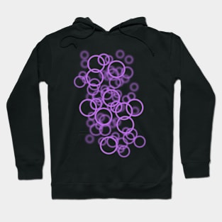 purple circle dot pattern on pink circle random pattern Hoodie